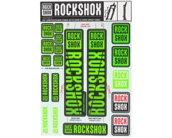 RockShox Suspension|Fork Decal Kit (Green) (For RS-1 and forks with 30/32mm Upper Tubes)