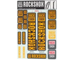RockShox Suspension|Fork Decal Kit (Orange) (For Forks with 35mm Upper Tubes)