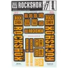 RockShox Suspension|Fork Decal Kit (Orange) (For BoXXER and Domain Forks)