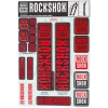 RockShox Suspension|Fork Decal Kit (Red) (For Forks with 35mm Upper Tubes)
