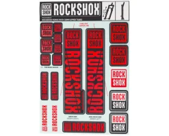 RockShox Suspension|Fork Decal Kit (Red) (For Forks with 35mm Upper Tubes)