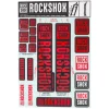 RockShox Suspension|Fork Decal Kit (Red) (For RS-1 and forks with 30/32mm Upper Tubes)