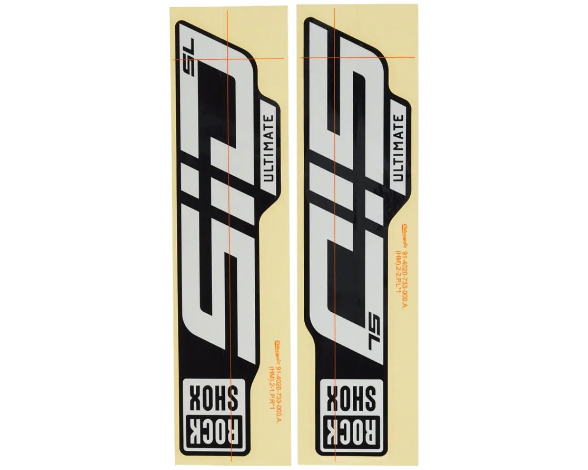 RockShox Frame Protection & Decals|Fork Decal Kit (SID SL Ultimate) (Foil Black) (27.5/29")