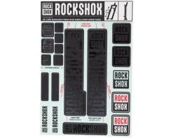 RockShox Suspension|Fork Decal Kit (Stealth Black) (For RS-1 and forks with 30/32mm Upper Tubes)
