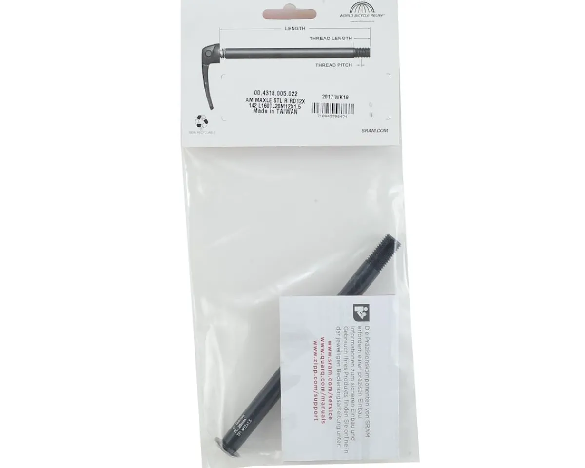 RockShox Wheels & Parts|Maxle Stealth Rear Thru Axle (Black) (160mm) (12 x 142mm) (1.5mm)