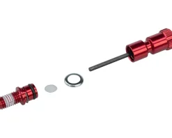 RockShox Suspension|Rebound Long Adjuster Knob/Bolt Kit (Red) (Use With Some 32mm Maxle Lower Leg Forks)