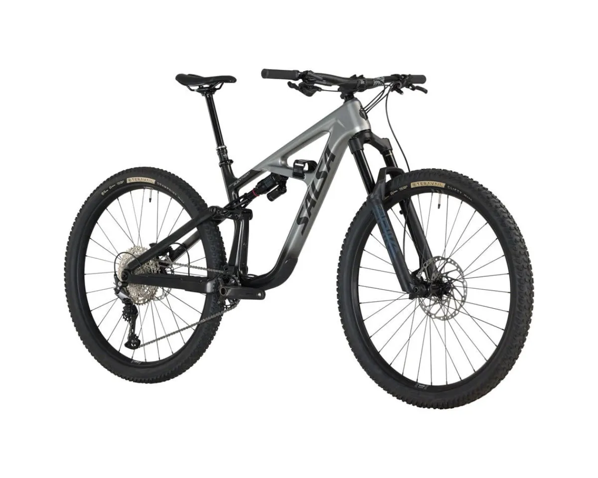 Salsa Mountain Bikes|Blackthorn 125 C Deore 12 Mountain Bike (Coffee Black/Smoke) (S)