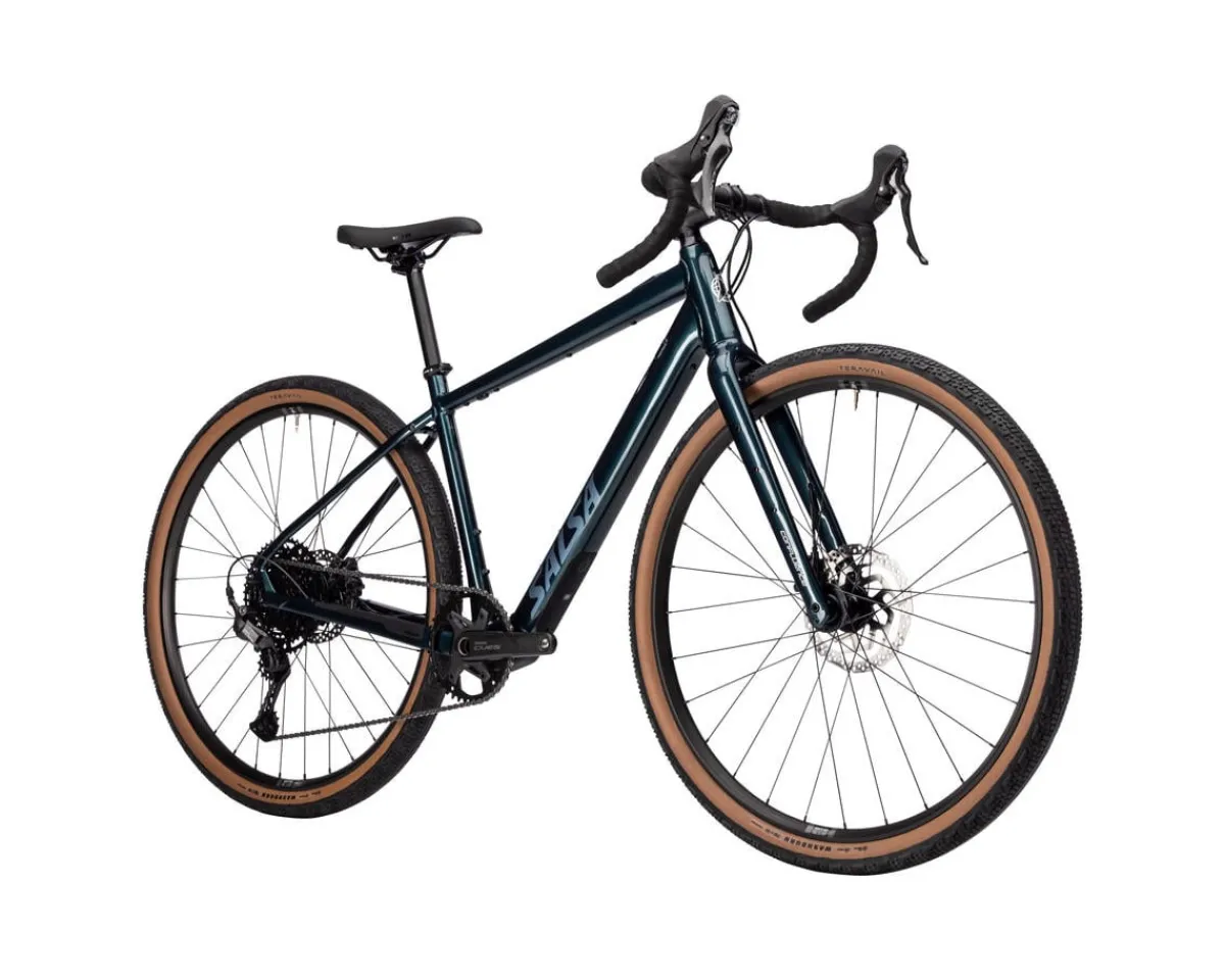 Salsa Gravel Bikes|E-Bikes|Confluence Drop Bar Gravel E-Bike (Midnight Blue) (49cm) (Shimano Cues) (1 x 10-Speed)