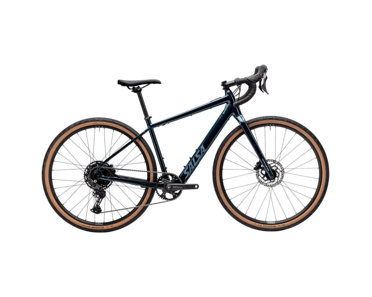 Salsa Gravel Bikes|E-Bikes|Confluence Drop Bar Gravel E-Bike (Midnight Blue) (49cm) (Shimano Cues) (1 x 10-Speed)