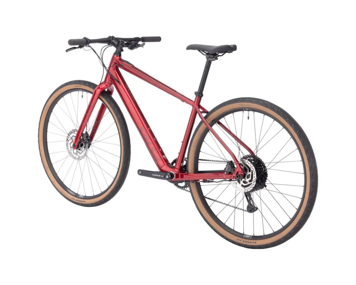 Salsa Gravel Bikes|E-Bikes|Confluence Flat Bar Gravel E-Bike (Canyon Red) (XS) (Shimano Essa) (1 x 8-Speed)
