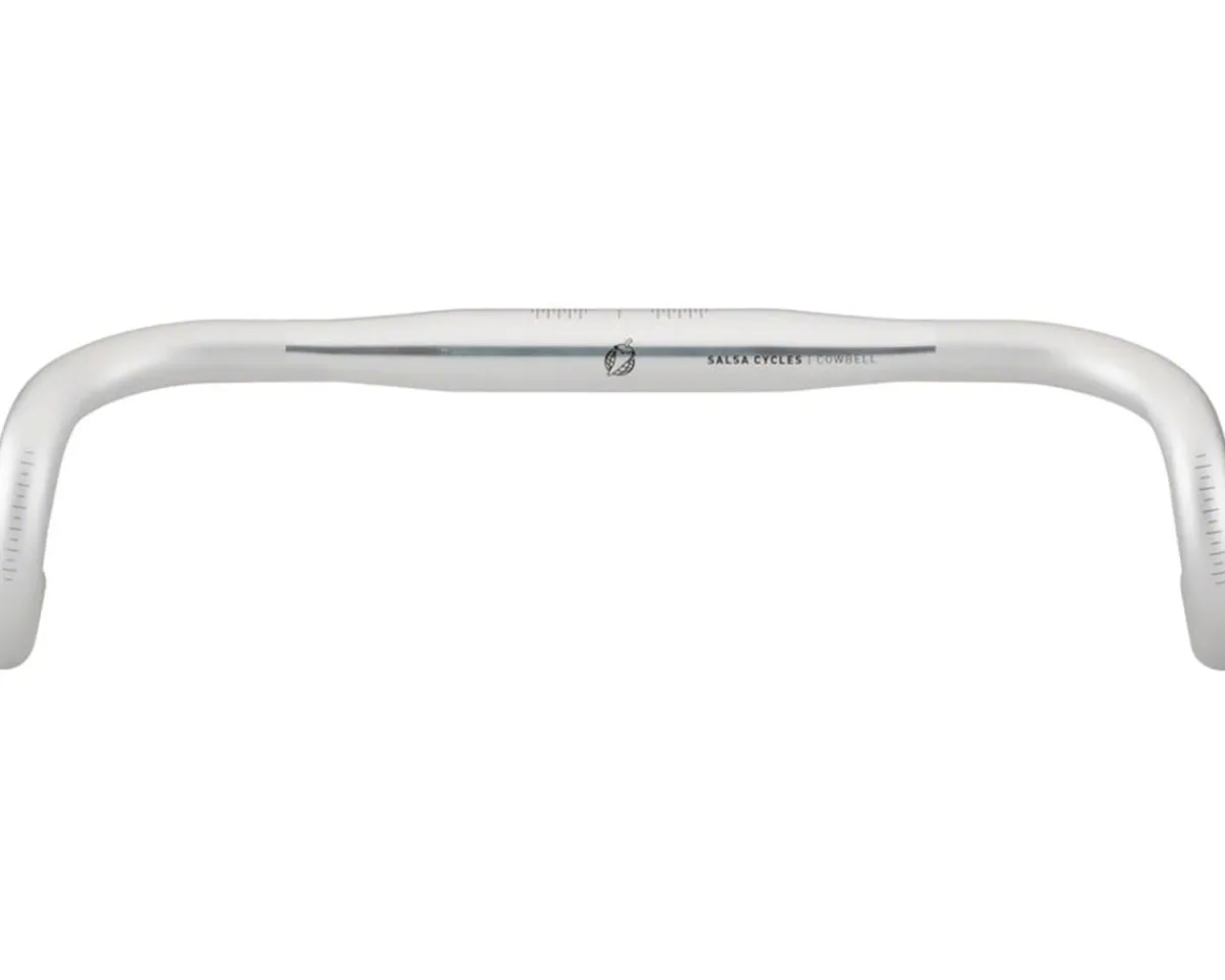 Salsa Handlebars|Cowbell Deluxe Drop Handlebar (Silver) (31.8mm) (46cm) (12° Flare)