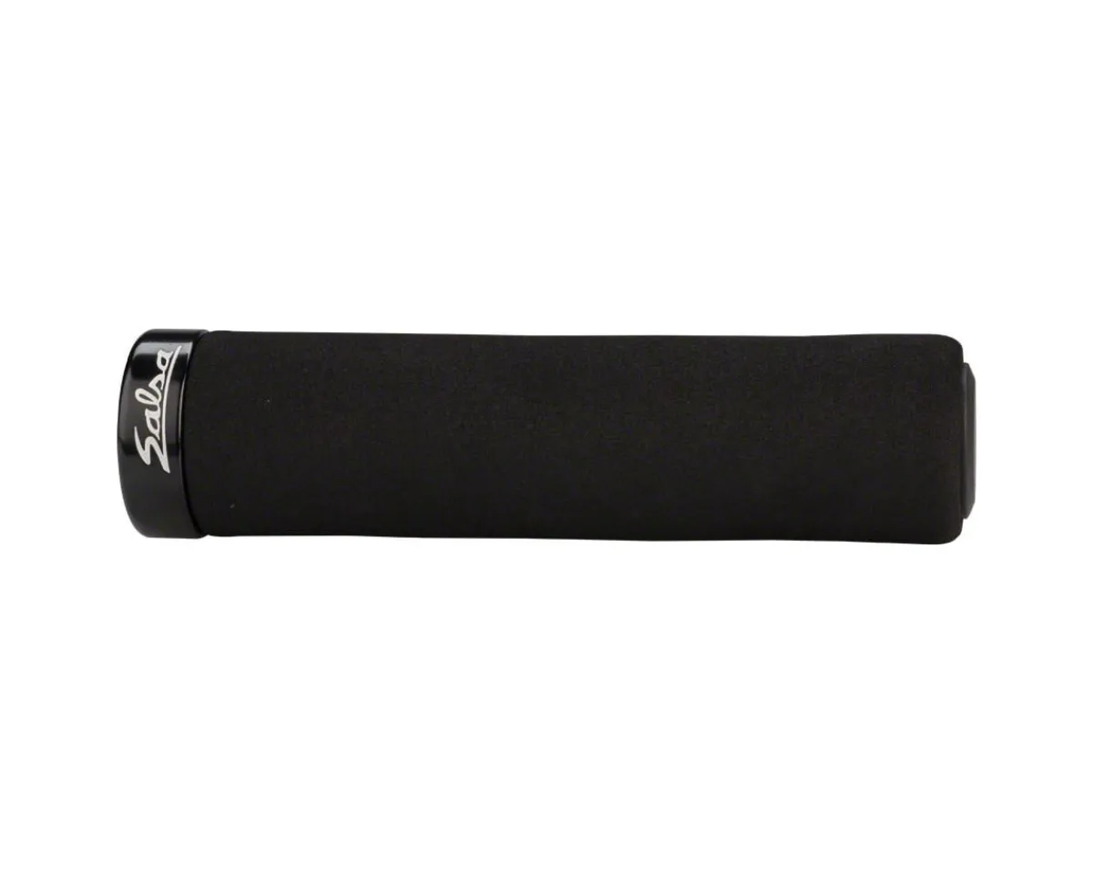 Salsa Grips & Handlebar Tape|Fat Foam Lock-On Grips (Black)