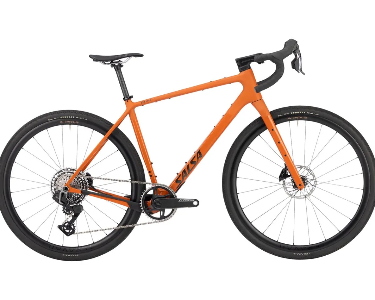 Salsa Gravel Bikes|Flyway C DLX Force XPLR AXS Gravel Bike (Amber) (M/L)