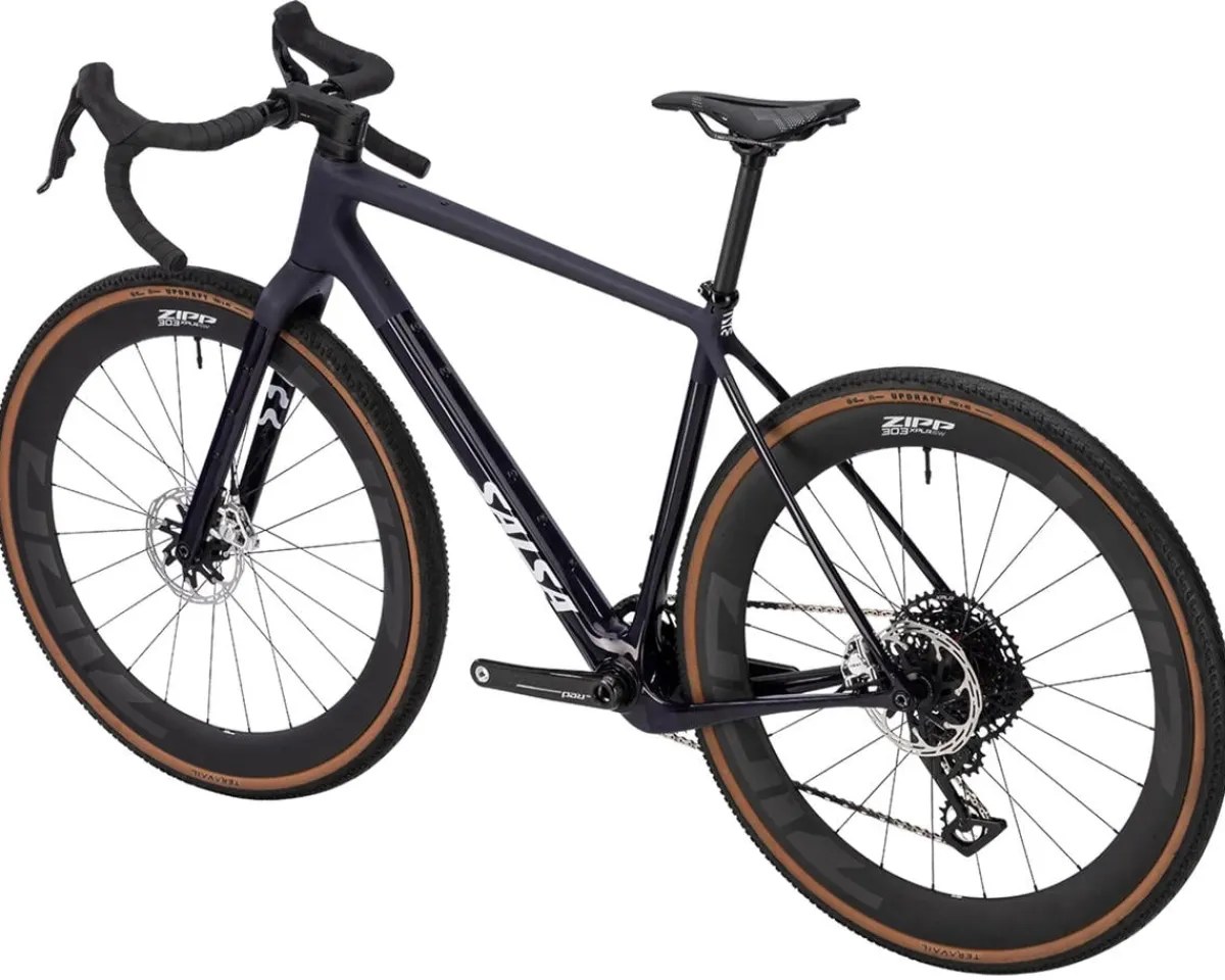 Salsa Gravel Bikes|Flyway C DLX Red XPLR AXS Gravel Bike (Midnight) (S)