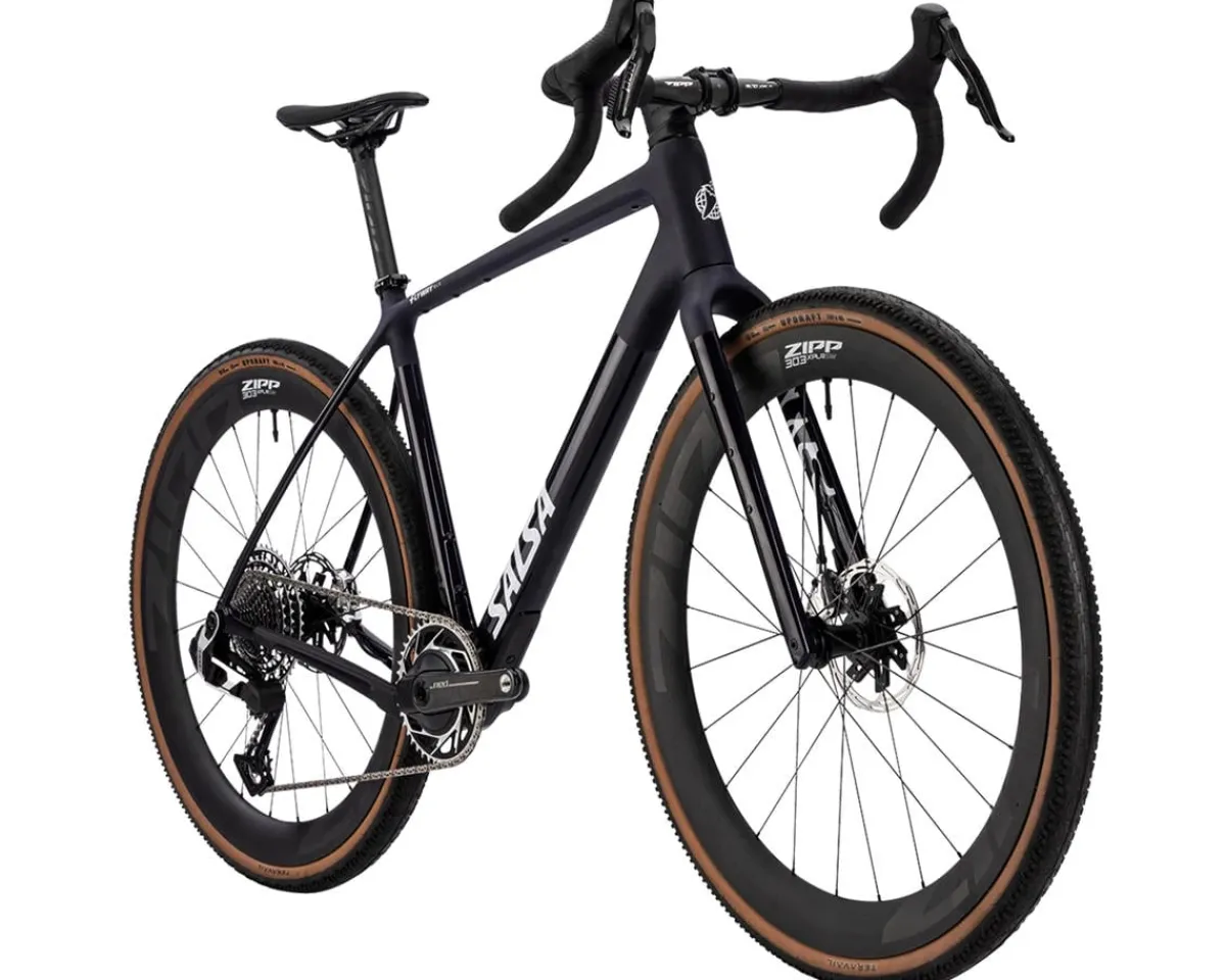 Salsa Gravel Bikes|Flyway C DLX Red XPLR AXS Gravel Bike (Midnight) (S)