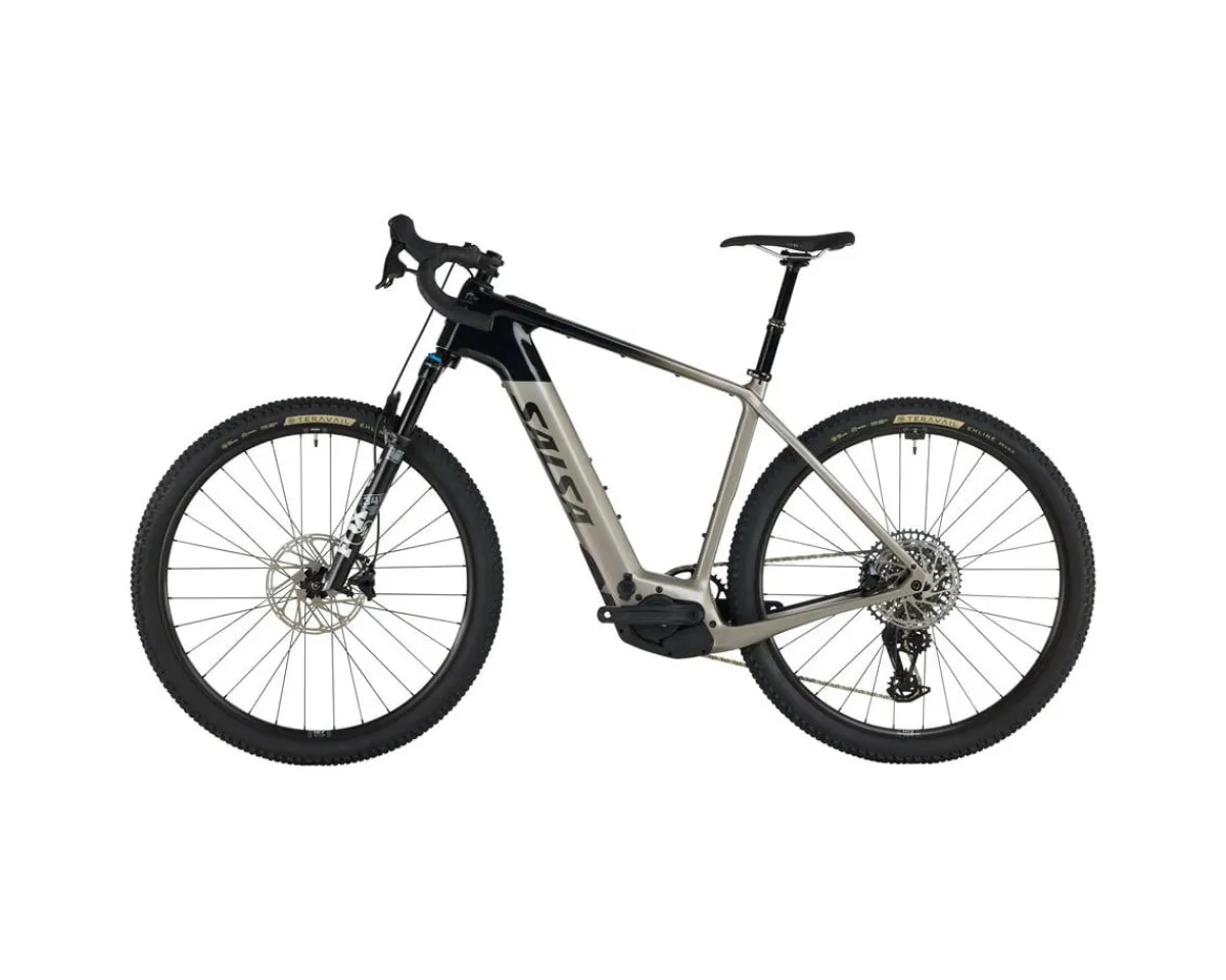Salsa Gravel Bikes|E-Bikes|Tributary C Rival GX AXS SUS (Charcoal/Black) (M)