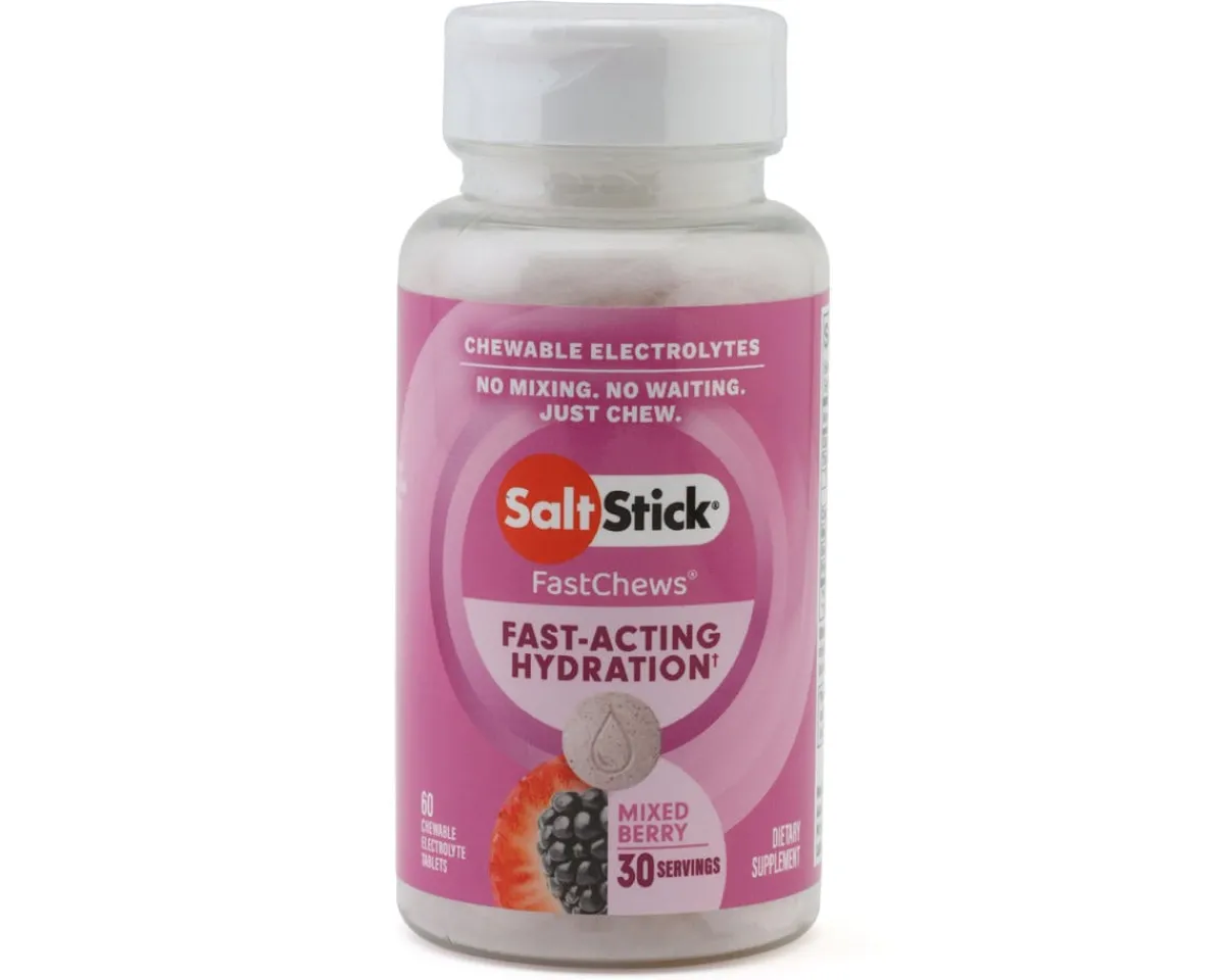 Saltstick Nutrition & Skin Care|Fastchews Chewable Electrolyte Tablets (Mixed Berry) (1 | 60 Tablet Bottle)