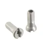 Sapim Wheels & Parts|Alloy Polyax Nipples (Silver) (14g/12mm) (Bag of 100)