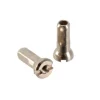 Sapim Wheels & Parts|Brass Polyax Nipples (Silver) (14g/12mm) (Bag of 100)