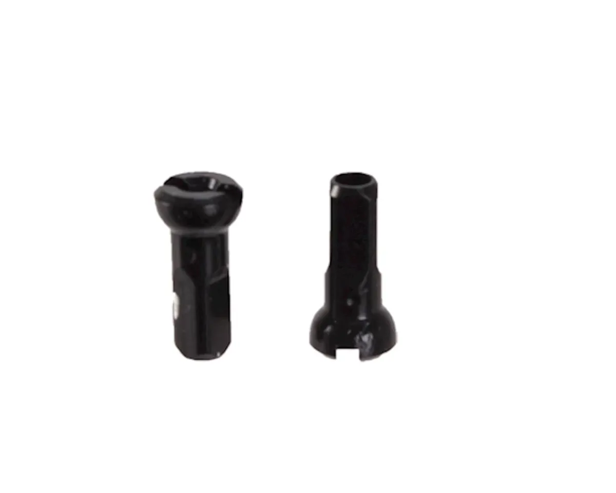Sapim Wheels & Parts|Secure Lock Alloy Nipples (Black) (14g/12mm) (Bag of 100)