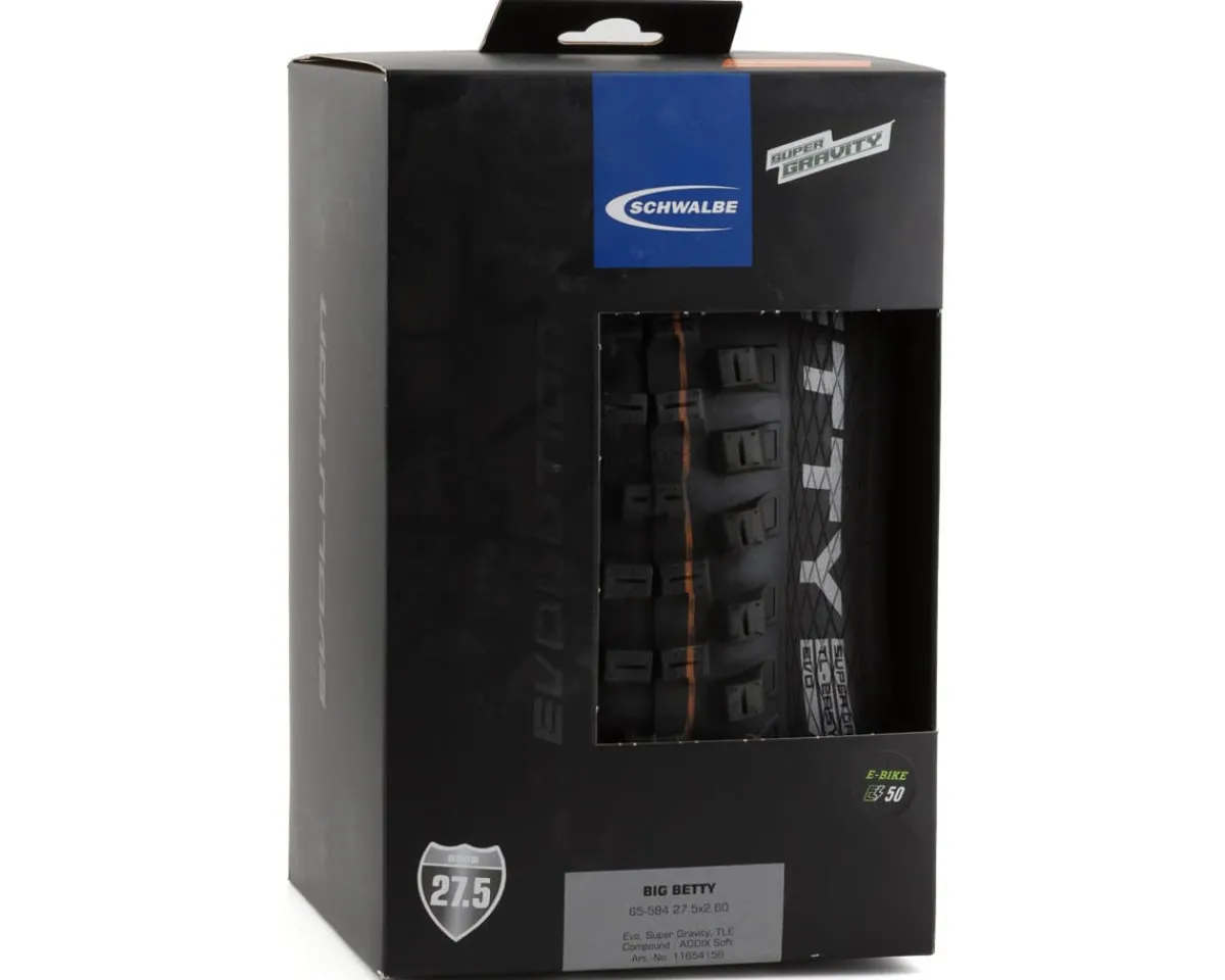 Schwalbe E-Bike Parts|Tires|Big Betty Mountain Tire (Black) (27.5") (2.6") (Super Gravity) (Tubeless)