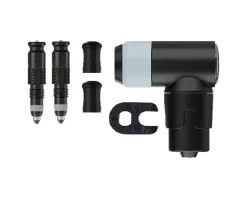 Schwalbe Tubeless Tire Tools|Tubeless Accessories|Clik Conversion Kit For Presta Valves w/ Clik Floor Pump Head (Black) (Pair)
