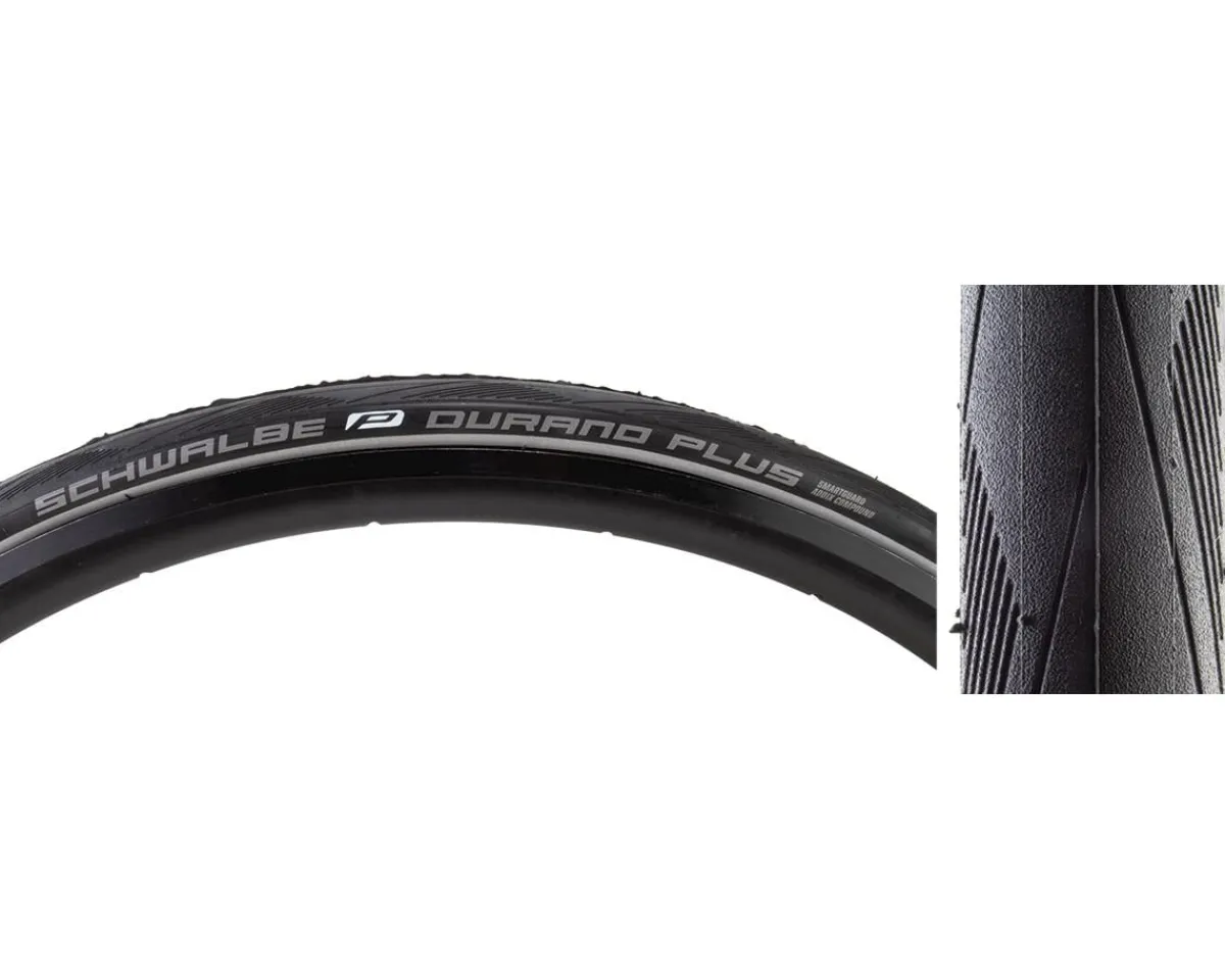 Schwalbe Tires|Durano Plus Road Tire (Black) (700c) (25mm) (Wire) (Folding) (Addix/SmartGuard)