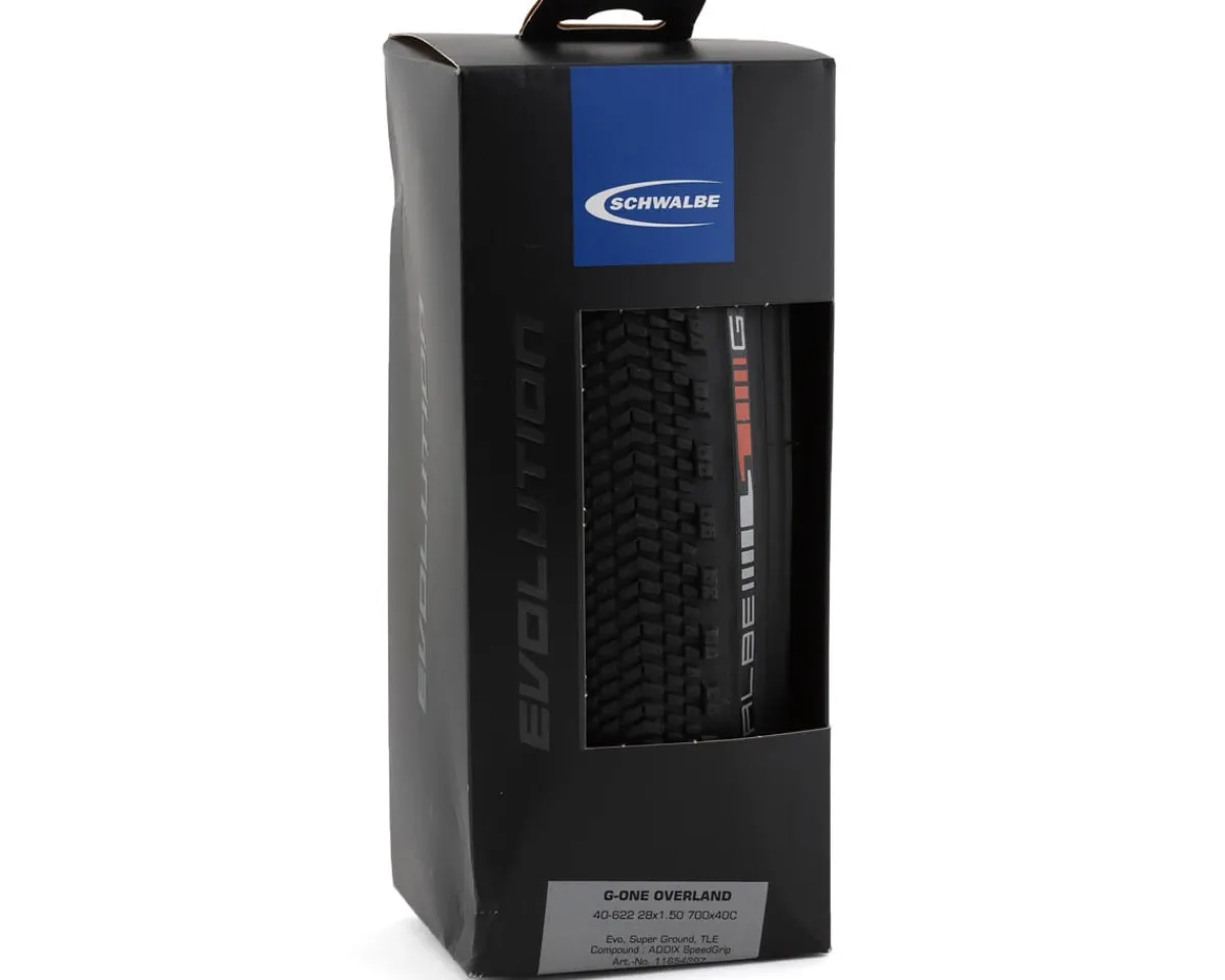 Schwalbe E-Bike Parts|G-One Overland Tubeless Gravel Tire (Black) (700c) (40mm) (SpeedGrip/Super Ground)