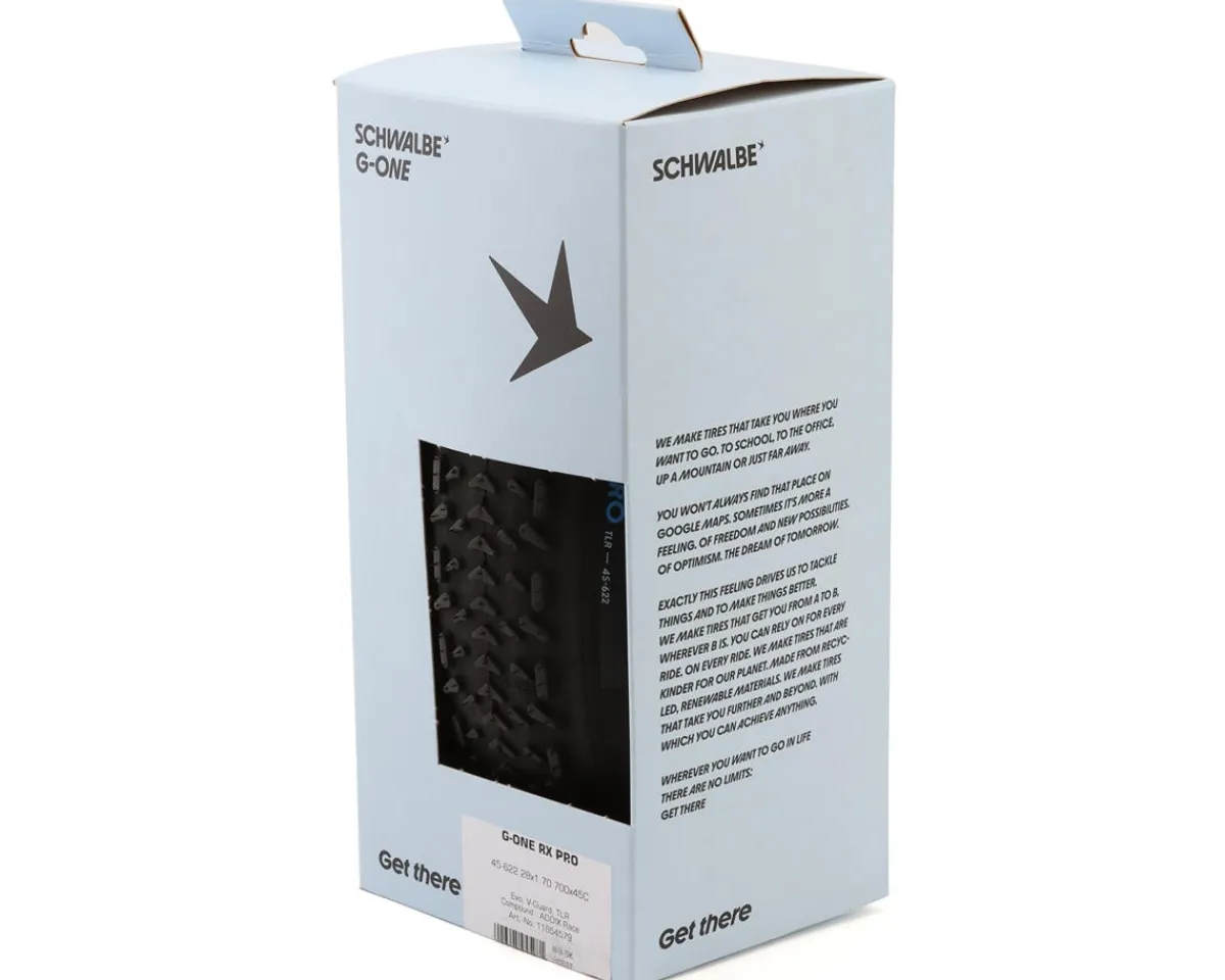 Schwalbe E-Bike Parts|Tires|G-One RX Pro Tubeless Gravel Tire (Black) (700c) (50mm) (Folding) (Addix Race/Pro Casing) (E25)