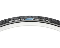 Schwalbe E-Bike Parts|Tires|Marathon Plus Tire (Black/Reflex) (700c) (25mm) (Wire) (Addix/SmartGuard)
