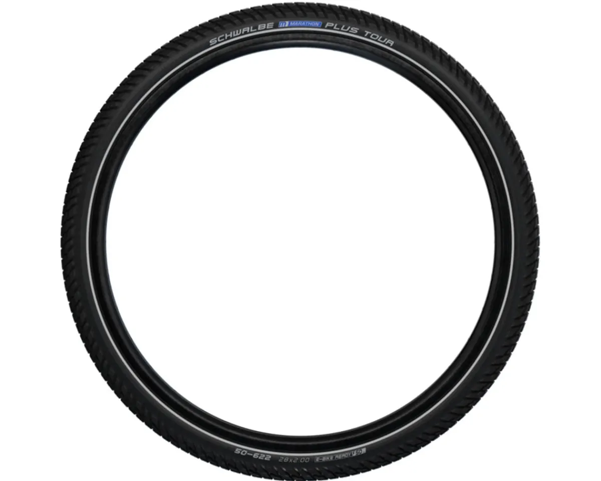 Schwalbe E-Bike Parts|Tires|Marathon Plus Tour Tire (Black/Reflex) (700c) (38mm) (Wire) (Addix Green/SmartGuard)