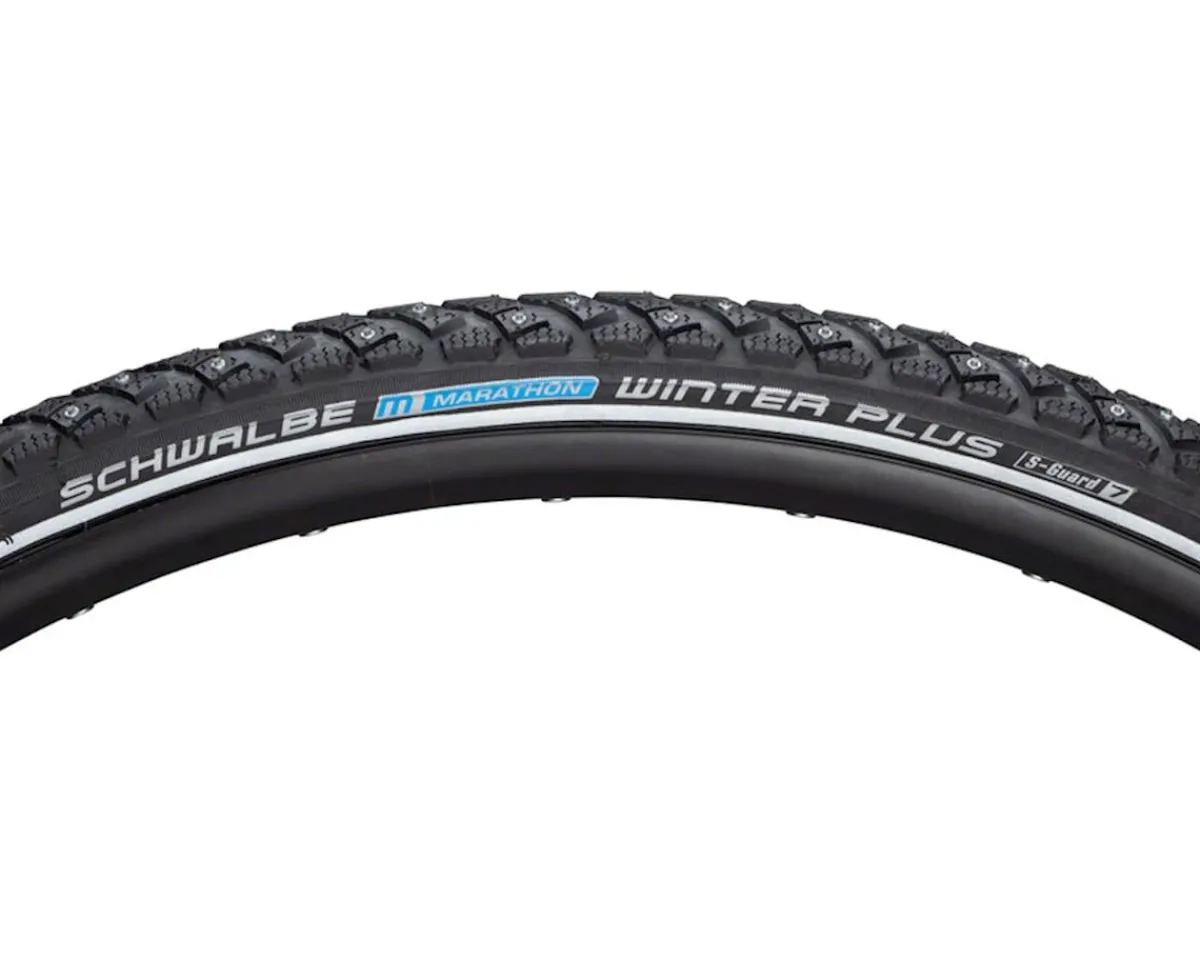 Schwalbe E-Bike Parts|Tires|Marathon Winter Plus Steel Studded Tire (Black) (700c) (35mm) (Wire) (SmartGuard)