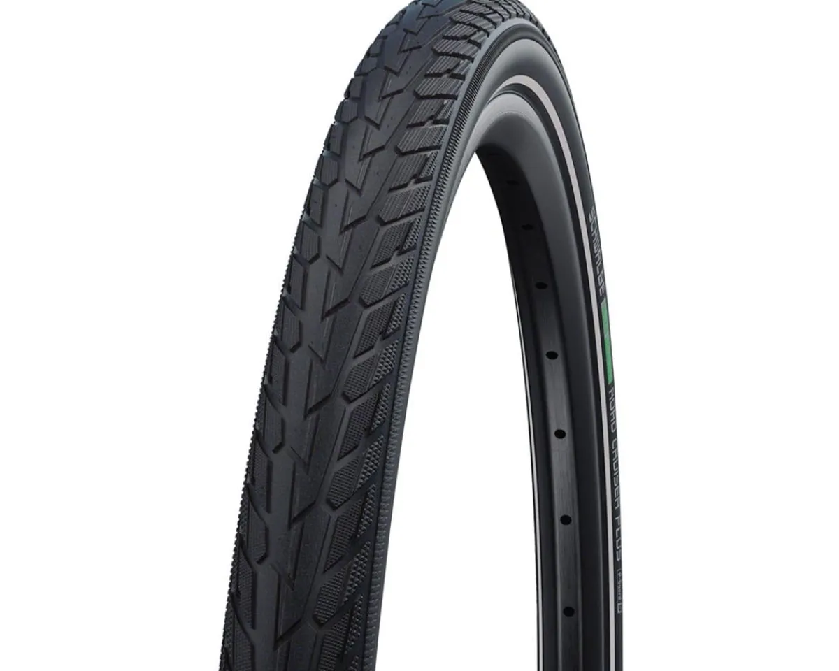 Schwalbe Tires|Road Cruiser Plus Tire (Black/Reflective) (PunctureGuard) (700c) (35mm) (Green Compound) (E25)