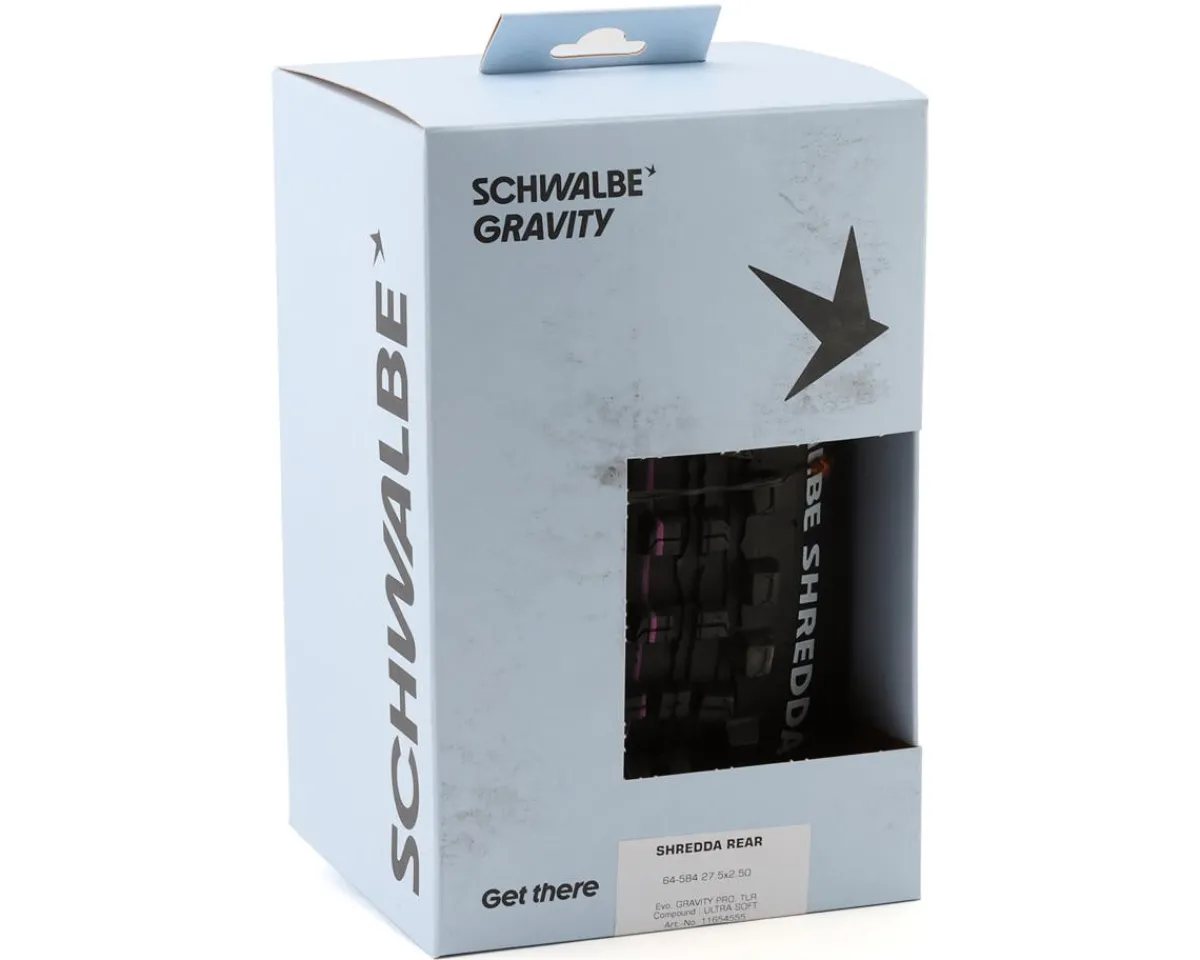 Schwalbe E-Bike Parts|Tires|Shredda Rear eMTB Tubeless Mountain Tire (Black) (27.5") (2.5") (Ultra Soft/Gravity PRO) (Radial)