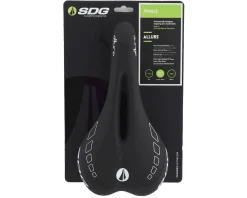 SDG Saddles & Seats|Allure Women's Saddle (Black/White) (Titanium Rails) (143mm)