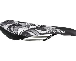 SDG Saddles & Seats|"Chepi" Duster P MTN Saddle (Black/White Fox) (Titanium Rails) (140mm)