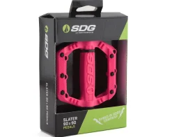 SDG Pedals & Cleats|Slater Nylon Flat Pedals (Neon Pink)
