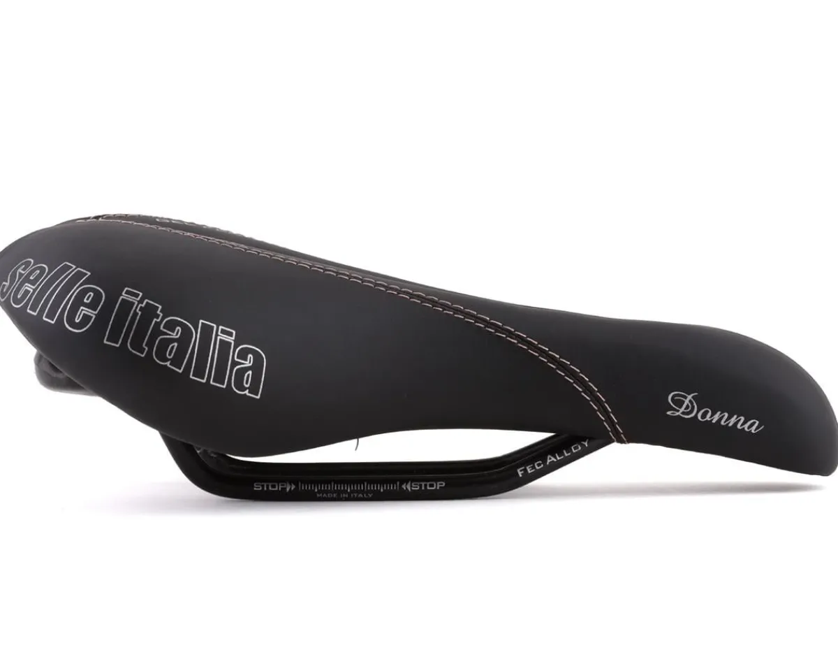 Selle Italia Saddles & Seats|Donna Gel Flow Saddle (Black) (FeC Alloy Rails) (168mm)