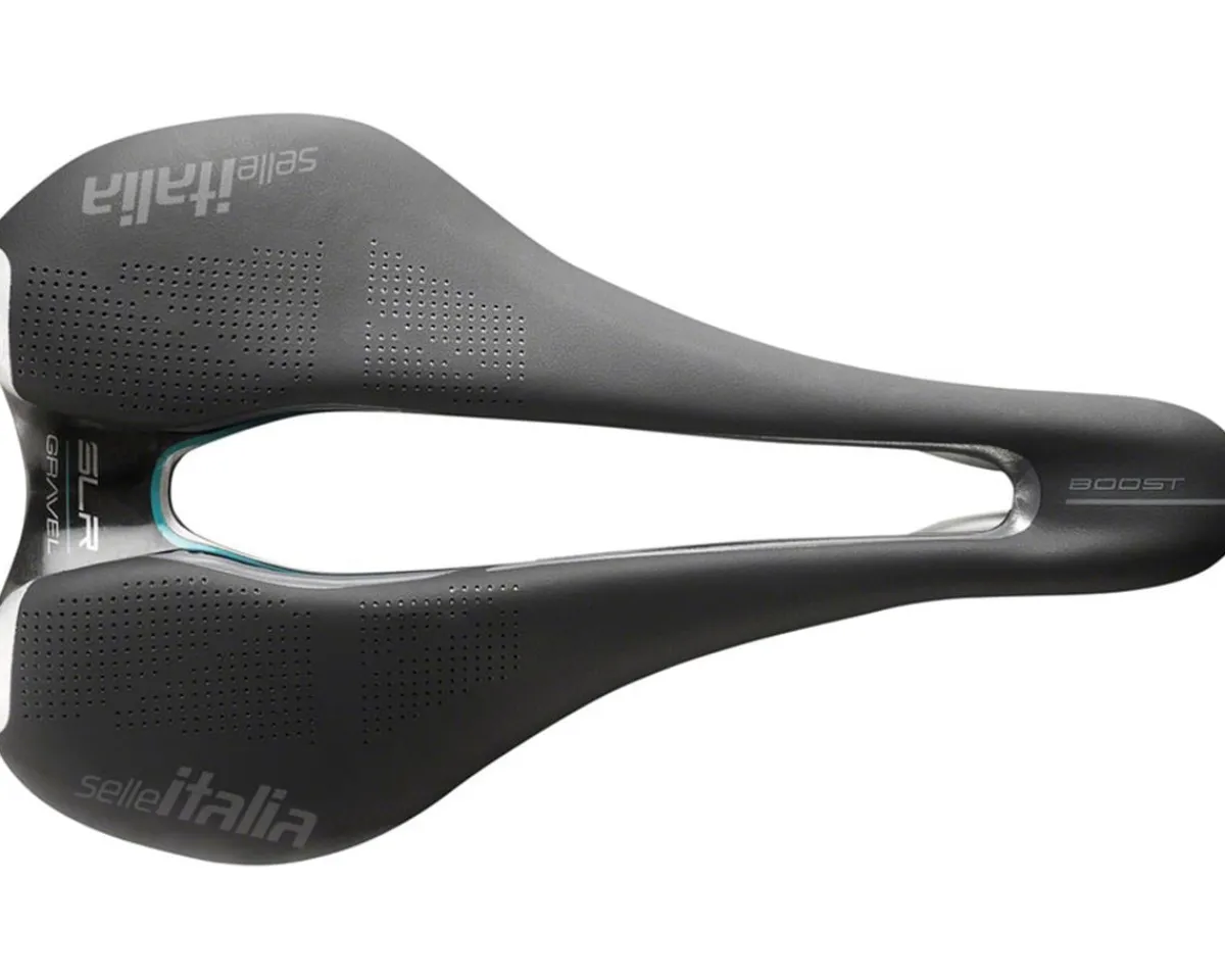 Selle Italia Saddles & Seats|SLR Boost Gravel TI316 Superflow Saddle (Black) (Titanium Rails) (S3) (130mm)