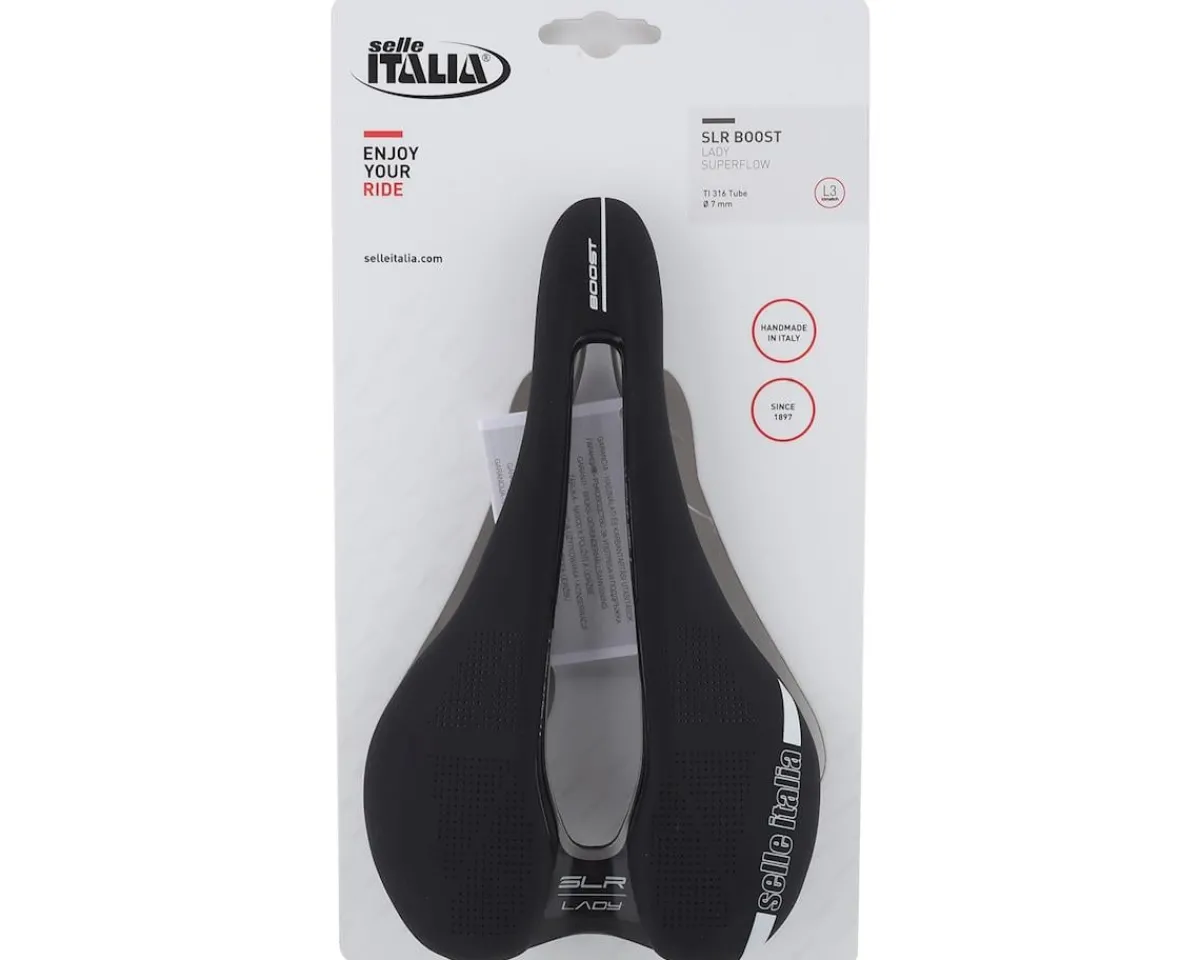 Selle Italia Saddles & Seats|SLR Lady Boost Superflow Saddle (Black) (Titanium Rails) (L3) (145mm)