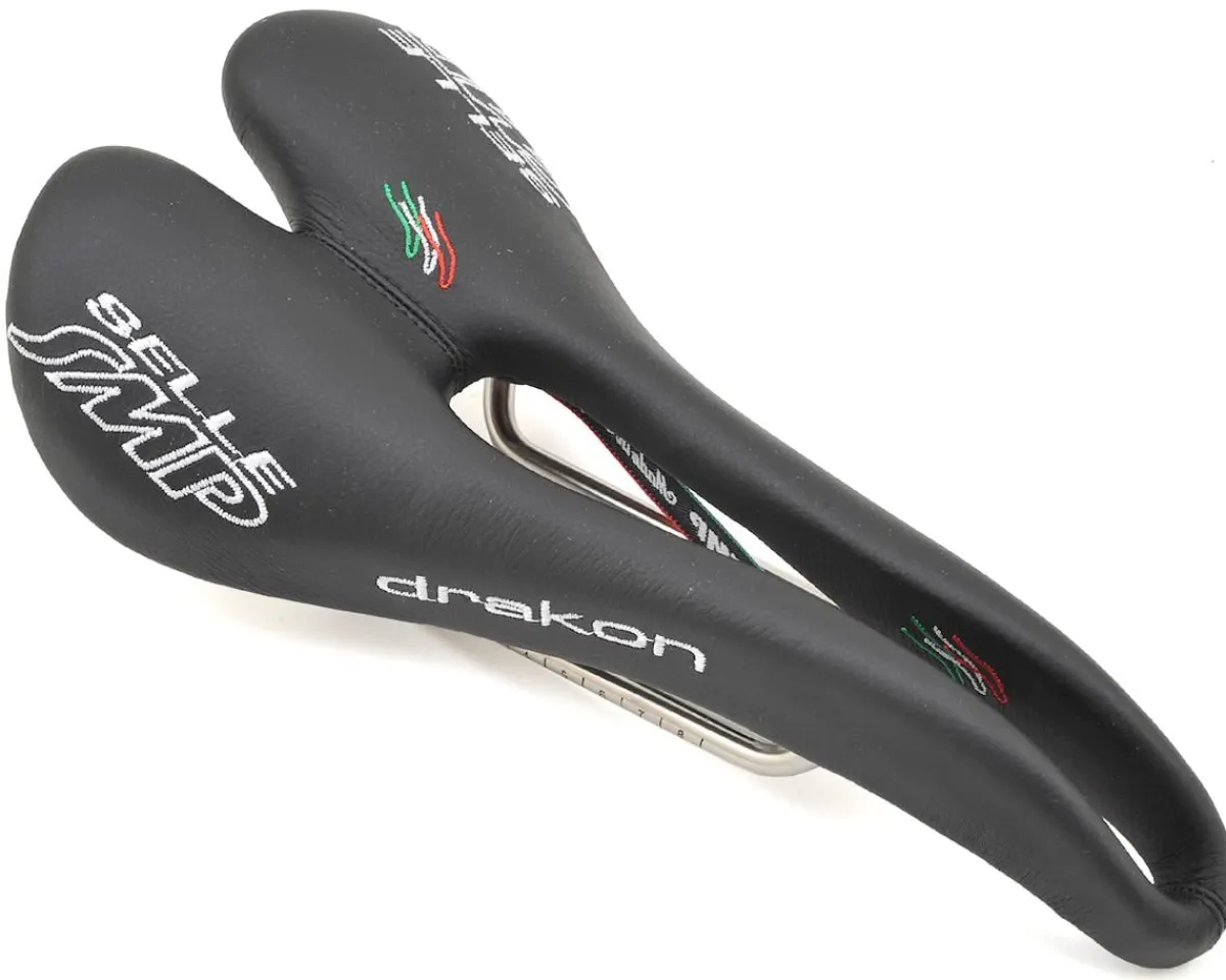 Selle SMP Saddles & Seats|Drakon Saddle (Black) (AISI 304 Rails) (139mm)