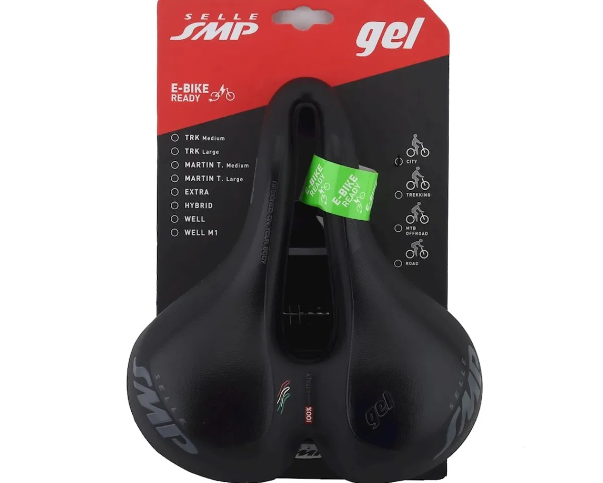 Selle SMP Saddles & Seats|Holiday Shopping|Martin Gel Touring Saddle (Black) (Steel Rails) (L) (263mm)