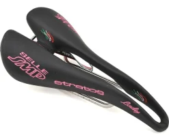 Selle SMP Saddles & Seats|Stratos Lady's Saddle (Black/Pink) (AISI 304 Rails) (131mm)