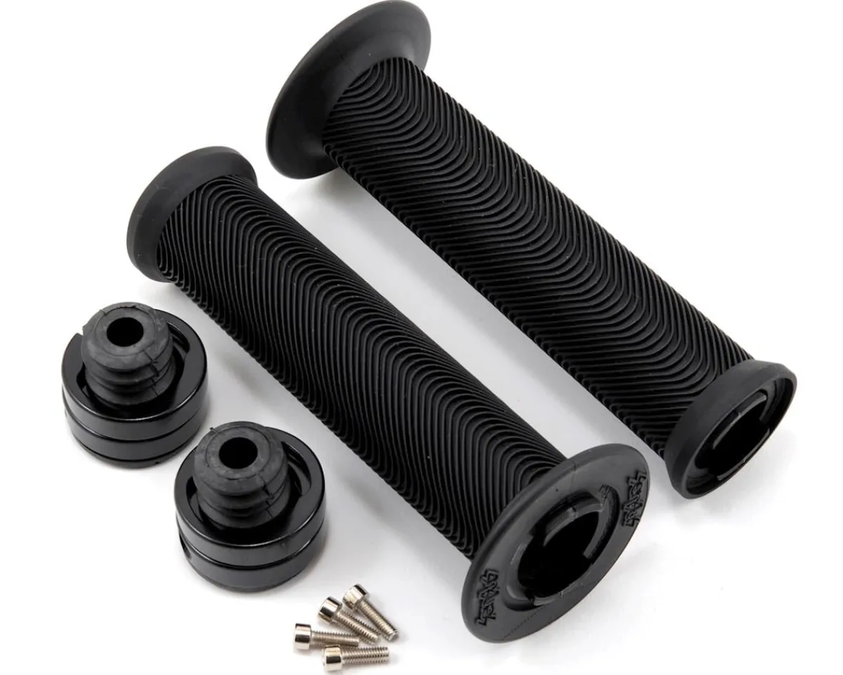 Sensus Grips & Handlebar Tape|Swayze Sans-Flange Lock-On Grips (Black) (143mm)