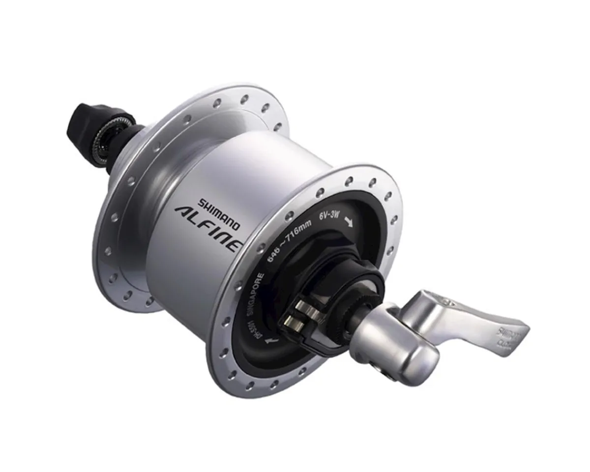 Shimano Wheels & Parts|Holiday Shopping|Alfine DH-S501 Dynamo Front Disc Hub (Silver) (Centerlock) (QR x 100mm) (32H)