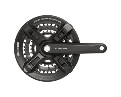 Shimano Cranksets & Parts|Holiday Shopping|Altus FC-M311 Crankset (Black) (3 x 7/8 Speed) (Square Taper) (170mm) (42/32/22T) (Riveted) (w/ Chain Guard)