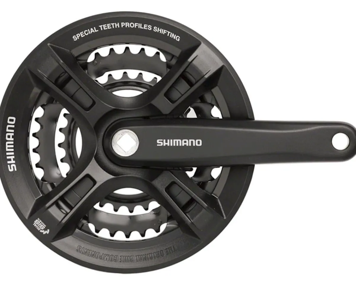 Shimano Cranksets & Parts|Altus M311 Crankset w/ Guard (Black) (3 x 7/8 Speed) (Square Taper) (175mm) (42/32/22T)