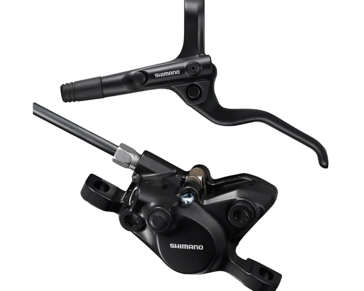 Shimano Brakes|Holiday Shopping|BR-MT200/BL-MT201 2-Piston Hydraulic Disc Brake Set (Black) (Left) (Post Mount) (Caliper Included) (Resin Pad)