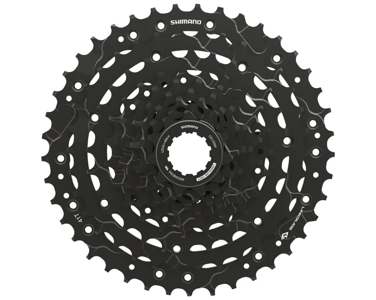 Shimano Cassettes|CUES CS-LG300-9 LinkGlide Cassette (Black) (9 Speed) ( HG) (11-41T)