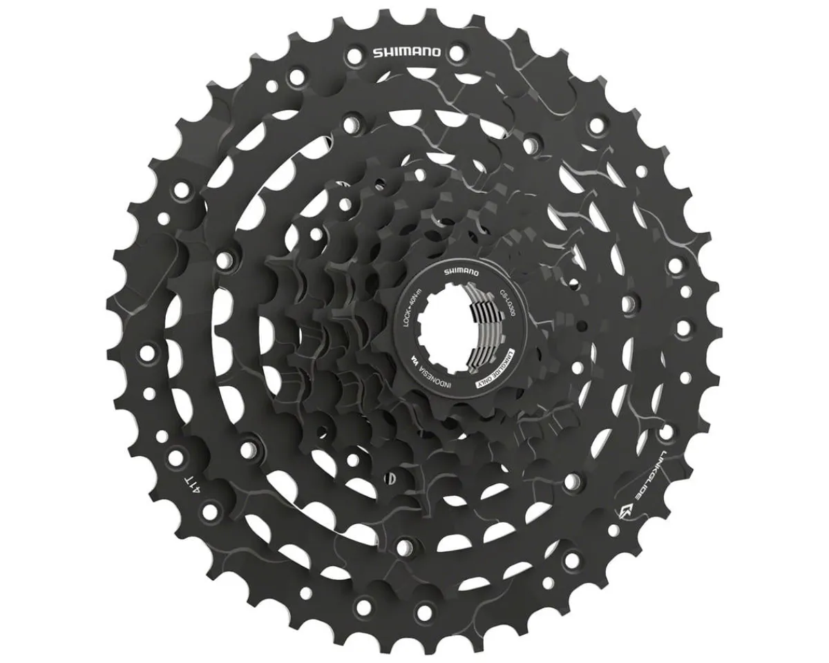 Shimano Cassettes|CUES CS-LG300-9 LinkGlide Cassette (Black) (9 Speed) ( HG) (11-41T)